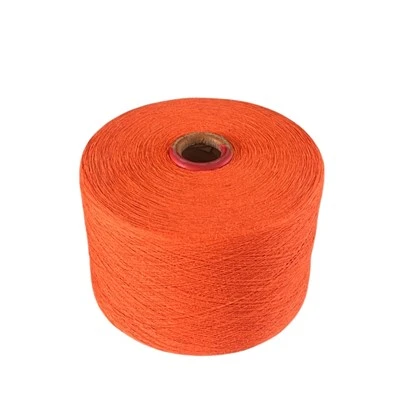 Nie 8/1 oranžová recyklovaná bavlnená priadza